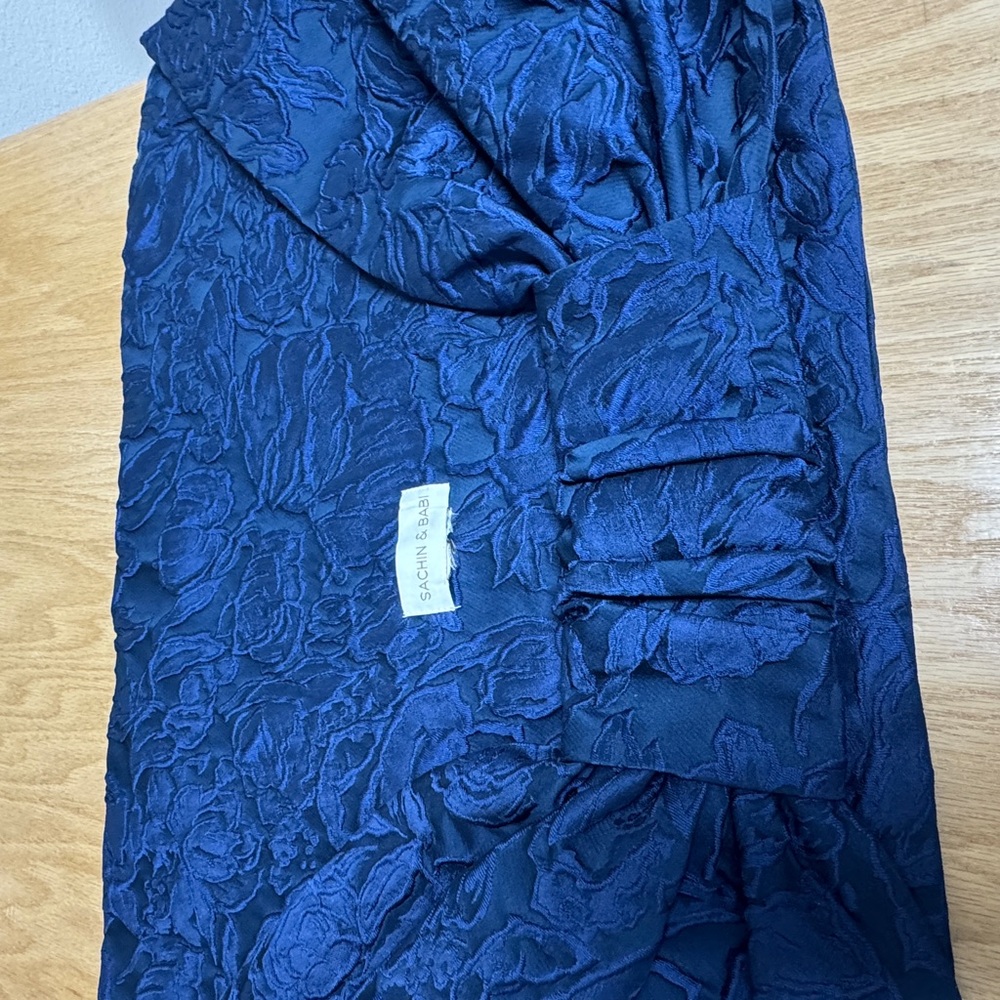 Sachin + Babi Deep Navy Textured Wrap Shrug - Picture 12 of 12